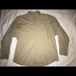 Eddie Bauer men’s Khaki button down shirt